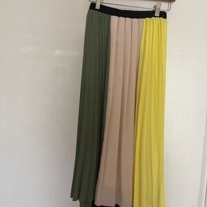 Anthropologie colorblock midi skirt size xxs